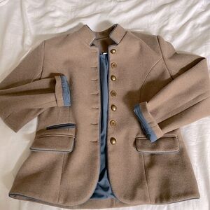 Blazer Size M button front Brown with Blue